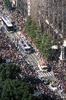Victory parade for Japan champion Yokokama BayStars